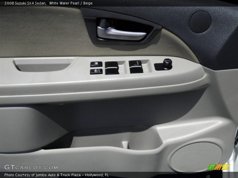 White Water Pearl / Beige 2008 Suzuki SX4 Sedan
