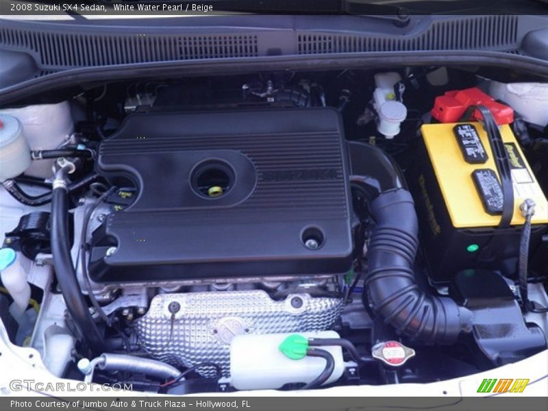 White Water Pearl / Beige 2008 Suzuki SX4 Sedan