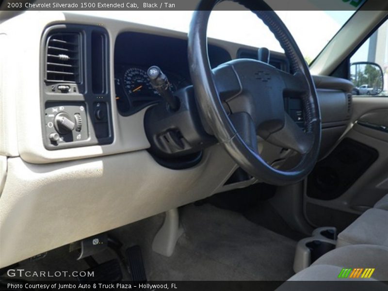 Black / Tan 2003 Chevrolet Silverado 1500 Extended Cab