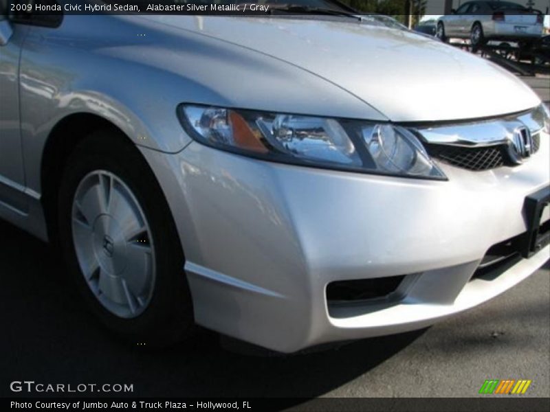 Alabaster Silver Metallic / Gray 2009 Honda Civic Hybrid Sedan
