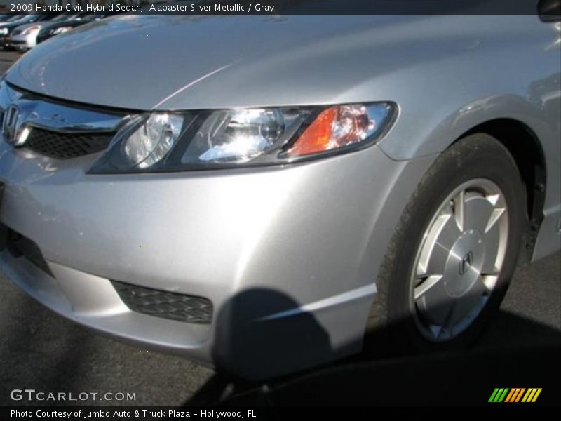 Alabaster Silver Metallic / Gray 2009 Honda Civic Hybrid Sedan