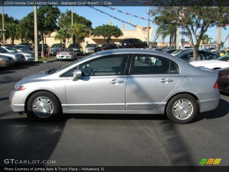 Alabaster Silver Metallic / Gray 2009 Honda Civic Hybrid Sedan