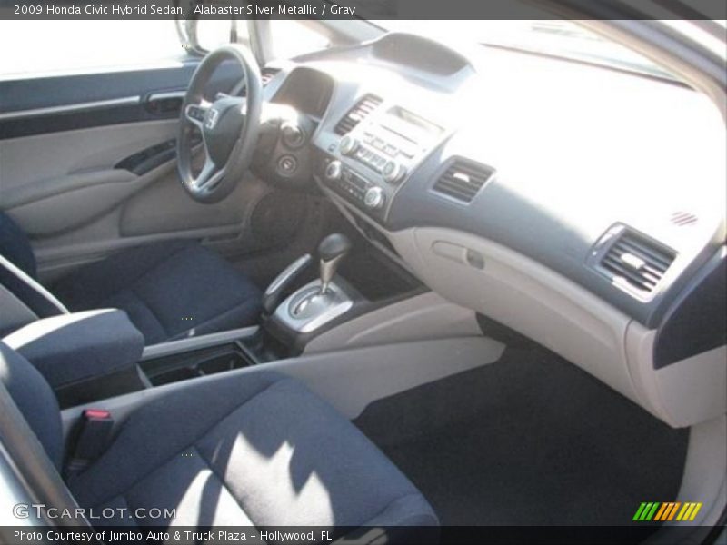 Alabaster Silver Metallic / Gray 2009 Honda Civic Hybrid Sedan