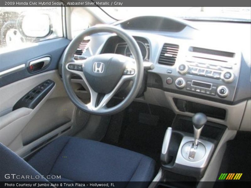 Alabaster Silver Metallic / Gray 2009 Honda Civic Hybrid Sedan