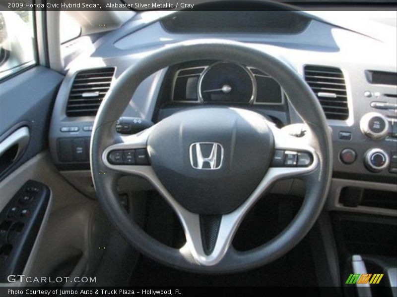 Alabaster Silver Metallic / Gray 2009 Honda Civic Hybrid Sedan