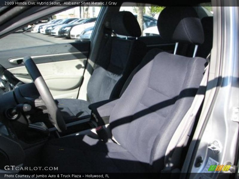 Alabaster Silver Metallic / Gray 2009 Honda Civic Hybrid Sedan