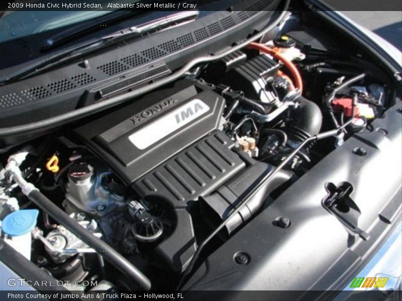 Alabaster Silver Metallic / Gray 2009 Honda Civic Hybrid Sedan