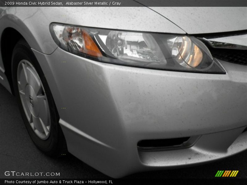 Alabaster Silver Metallic / Gray 2009 Honda Civic Hybrid Sedan
