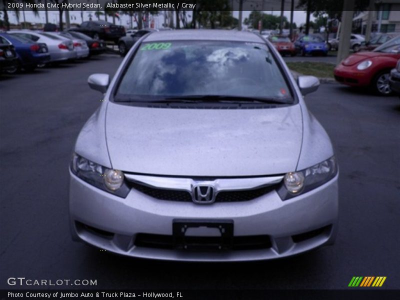 Alabaster Silver Metallic / Gray 2009 Honda Civic Hybrid Sedan