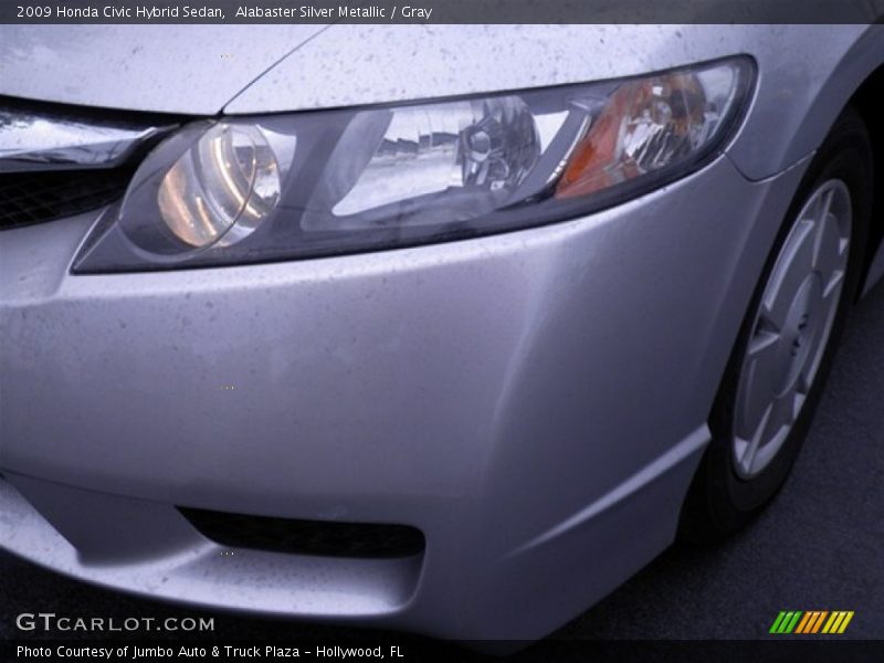 Alabaster Silver Metallic / Gray 2009 Honda Civic Hybrid Sedan