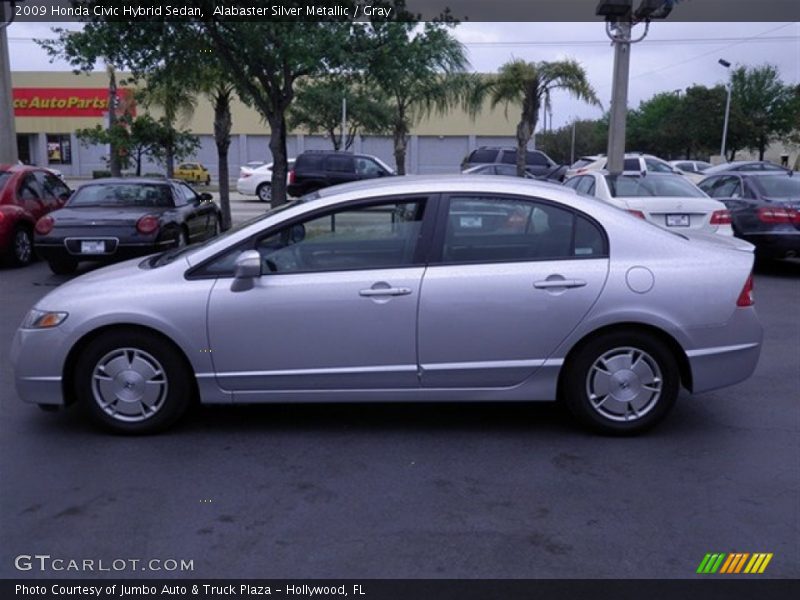 Alabaster Silver Metallic / Gray 2009 Honda Civic Hybrid Sedan