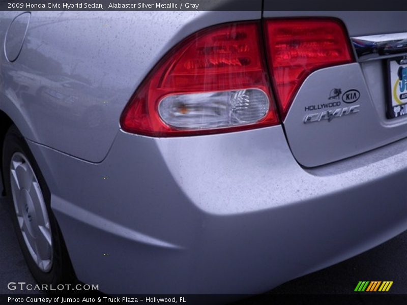 Alabaster Silver Metallic / Gray 2009 Honda Civic Hybrid Sedan