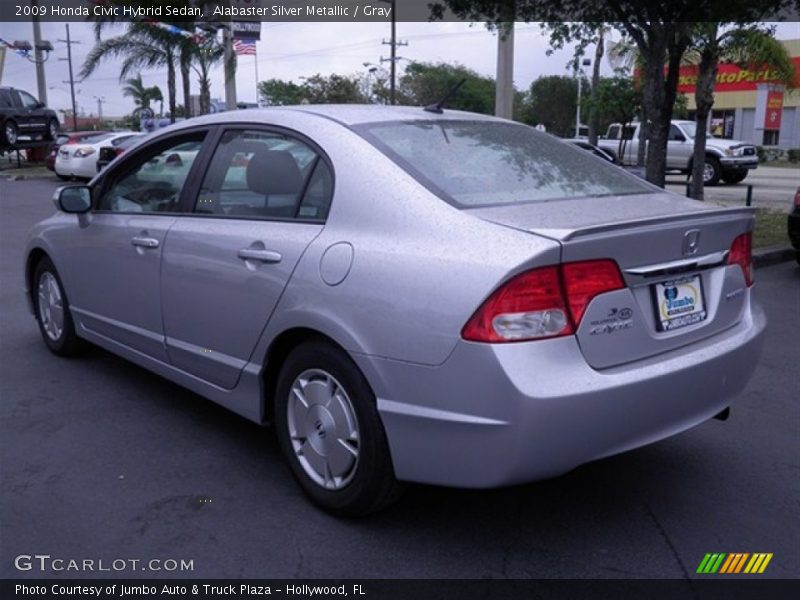 Alabaster Silver Metallic / Gray 2009 Honda Civic Hybrid Sedan