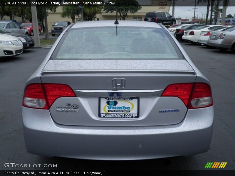Alabaster Silver Metallic / Gray 2009 Honda Civic Hybrid Sedan