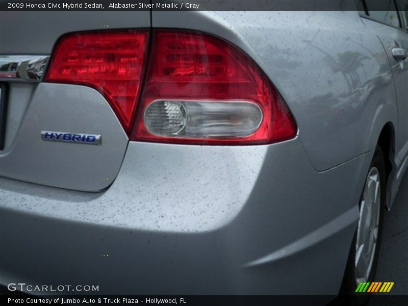 Alabaster Silver Metallic / Gray 2009 Honda Civic Hybrid Sedan