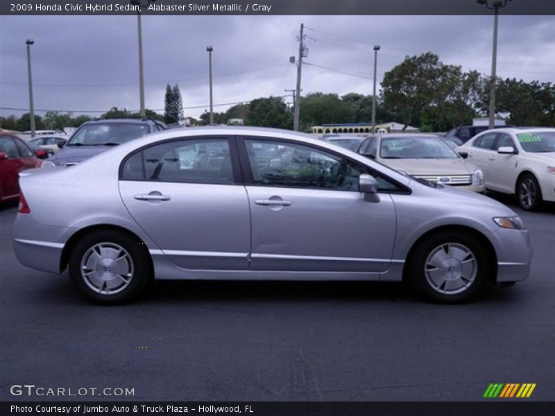 Alabaster Silver Metallic / Gray 2009 Honda Civic Hybrid Sedan