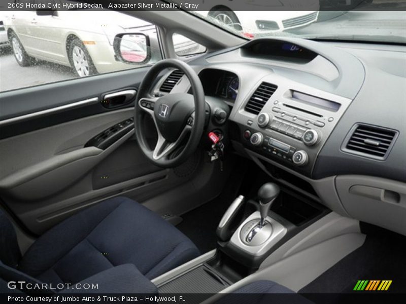 Alabaster Silver Metallic / Gray 2009 Honda Civic Hybrid Sedan