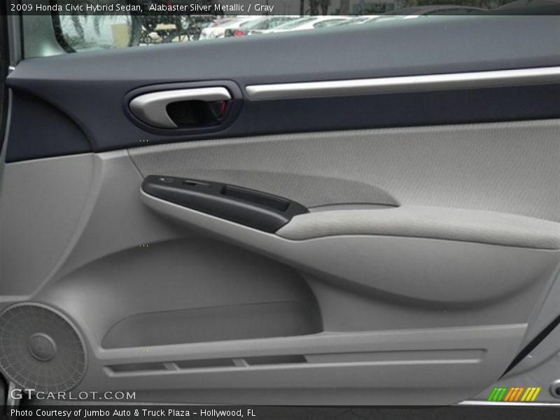 Alabaster Silver Metallic / Gray 2009 Honda Civic Hybrid Sedan