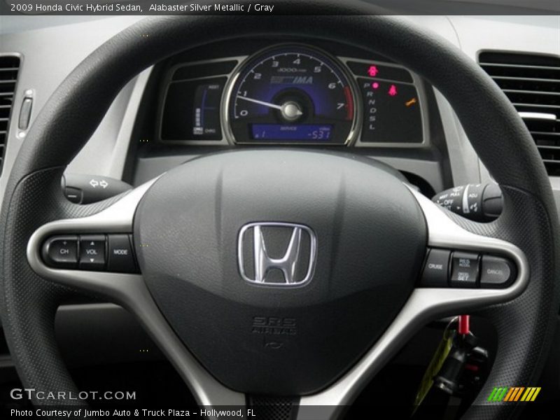 Alabaster Silver Metallic / Gray 2009 Honda Civic Hybrid Sedan