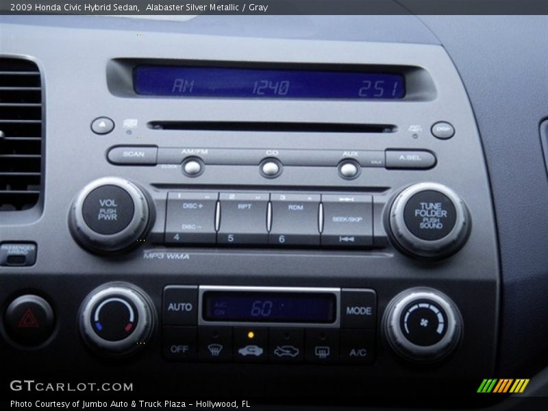 Alabaster Silver Metallic / Gray 2009 Honda Civic Hybrid Sedan