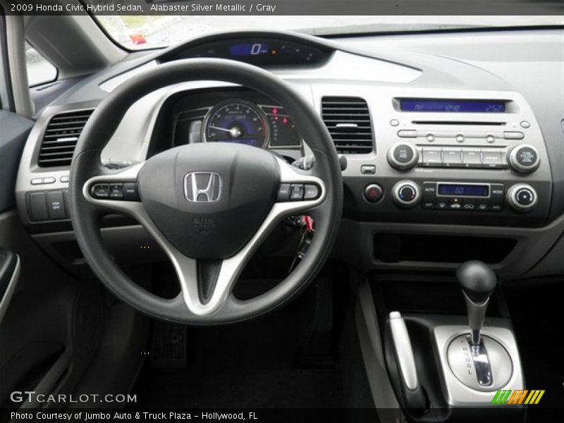 Alabaster Silver Metallic / Gray 2009 Honda Civic Hybrid Sedan