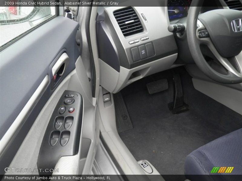 Alabaster Silver Metallic / Gray 2009 Honda Civic Hybrid Sedan