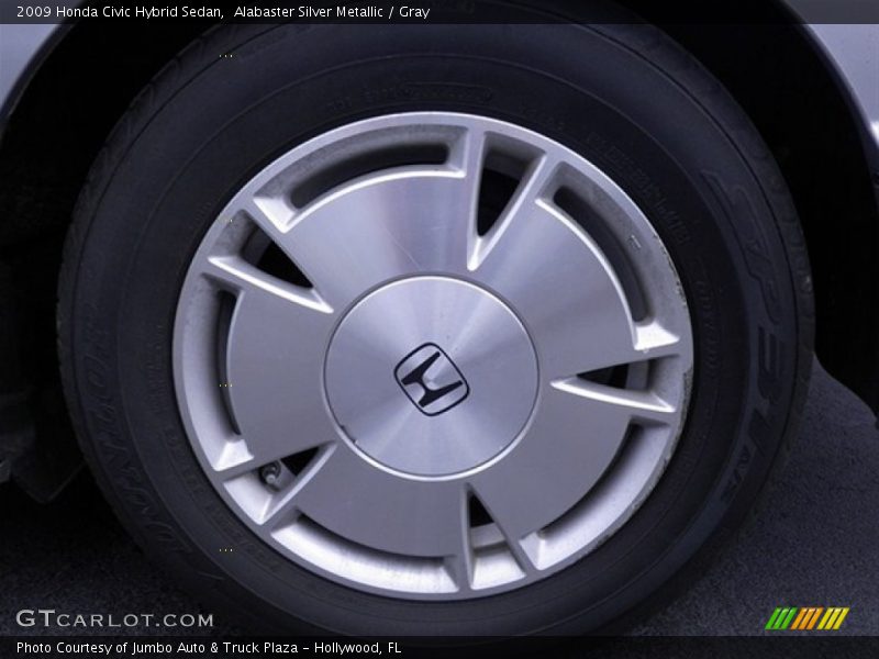 Alabaster Silver Metallic / Gray 2009 Honda Civic Hybrid Sedan