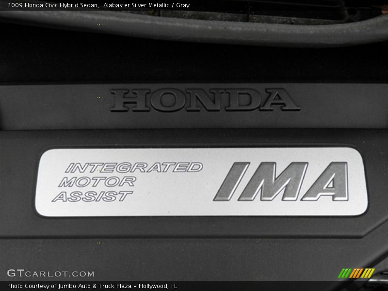 Alabaster Silver Metallic / Gray 2009 Honda Civic Hybrid Sedan