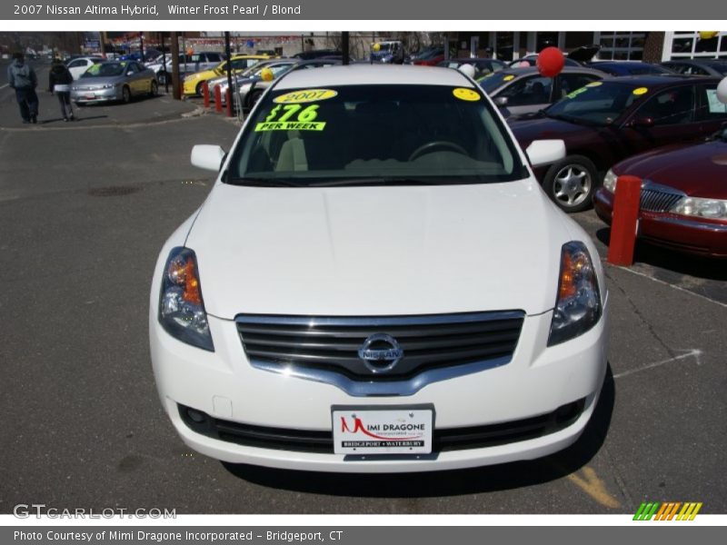 Winter Frost Pearl / Blond 2007 Nissan Altima Hybrid