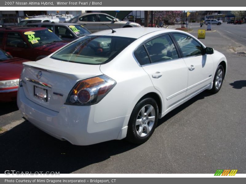 Winter Frost Pearl / Blond 2007 Nissan Altima Hybrid