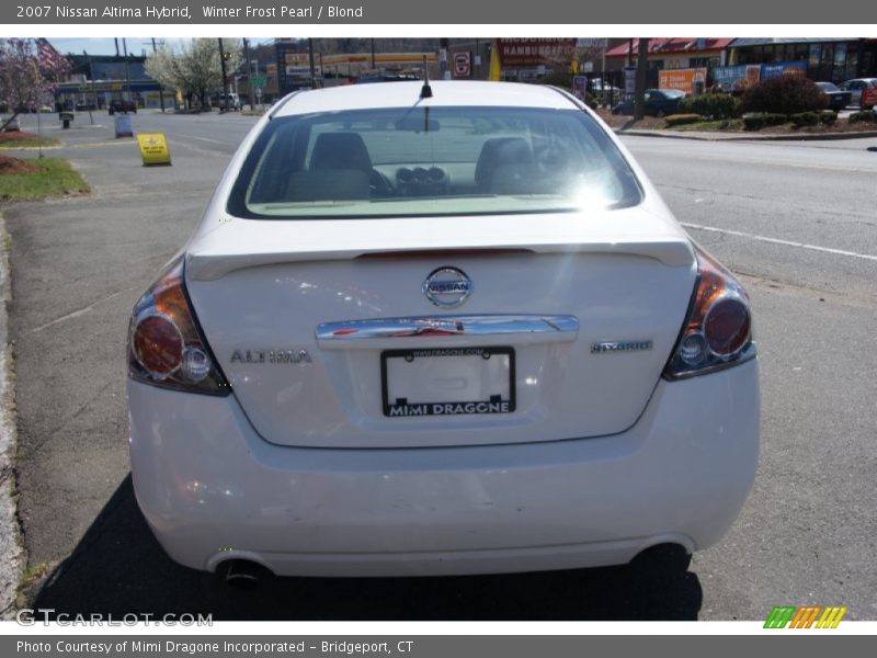 Winter Frost Pearl / Blond 2007 Nissan Altima Hybrid