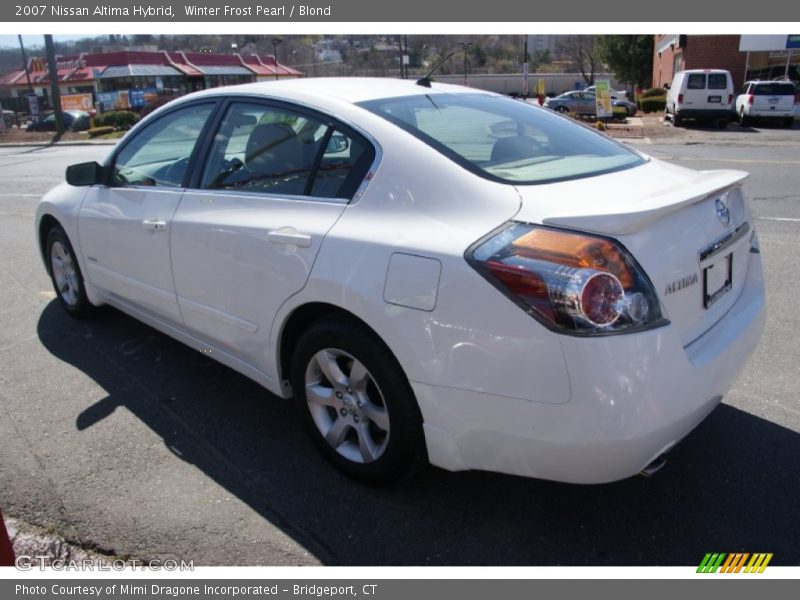 Winter Frost Pearl / Blond 2007 Nissan Altima Hybrid
