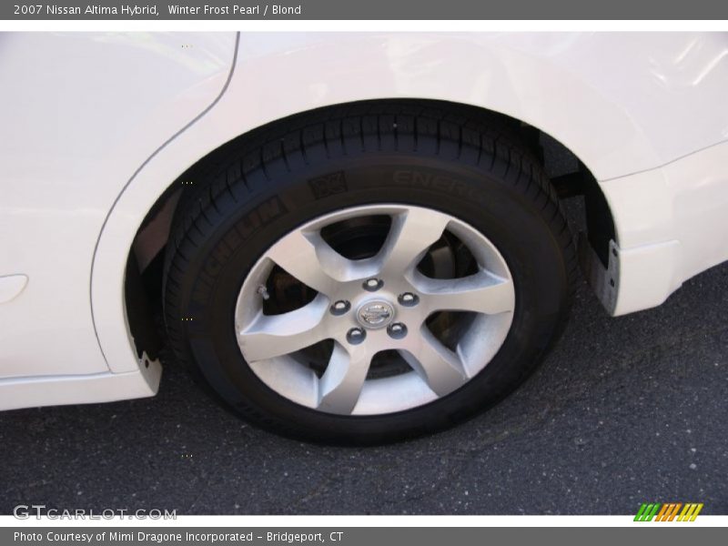 Winter Frost Pearl / Blond 2007 Nissan Altima Hybrid