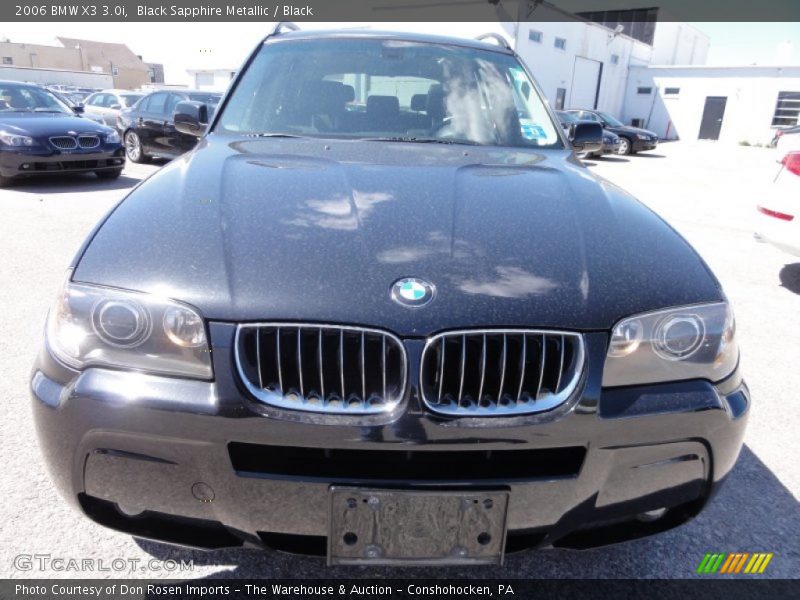 Black Sapphire Metallic / Black 2006 BMW X3 3.0i