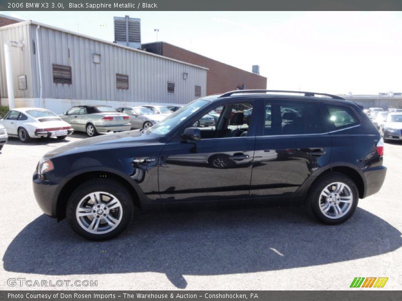 Black Sapphire Metallic / Black 2006 BMW X3 3.0i