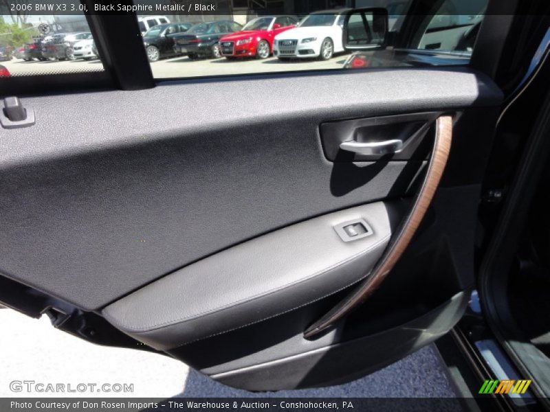 Black Sapphire Metallic / Black 2006 BMW X3 3.0i