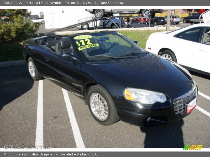 Brilliant Black Crystal / Dark Slate Gray 2004 Chrysler Sebring LXi Convertible