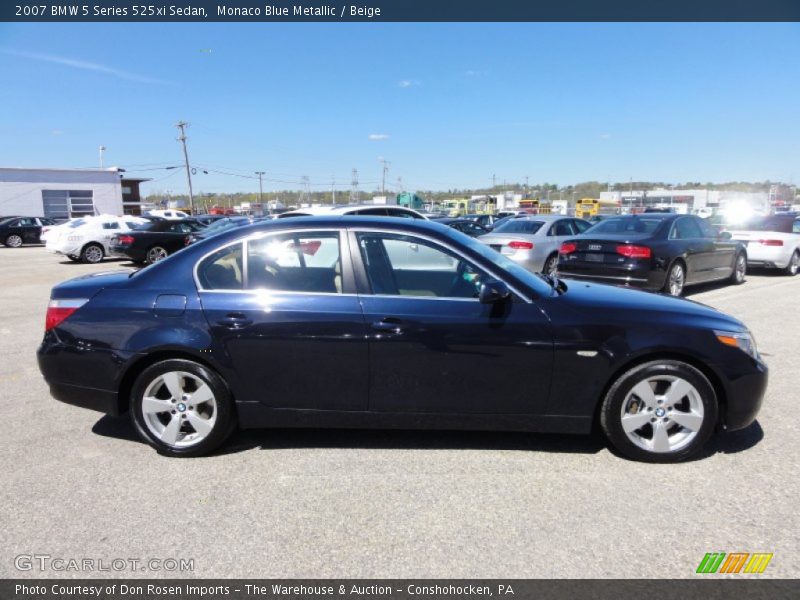 Monaco Blue Metallic / Beige 2007 BMW 5 Series 525xi Sedan