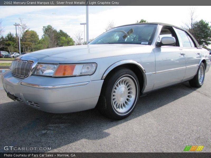 Silver Frost Metallic / Light Graphite Grey 2002 Mercury Grand Marquis LS