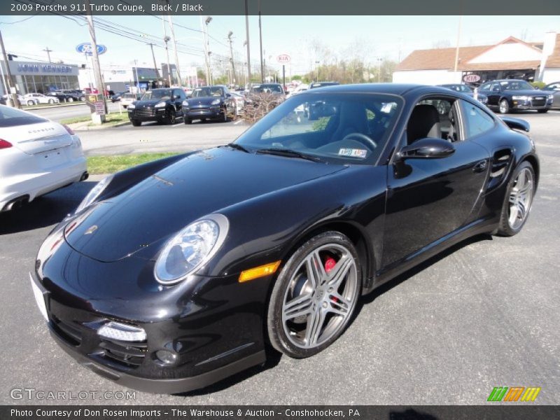 Black / Black 2009 Porsche 911 Turbo Coupe