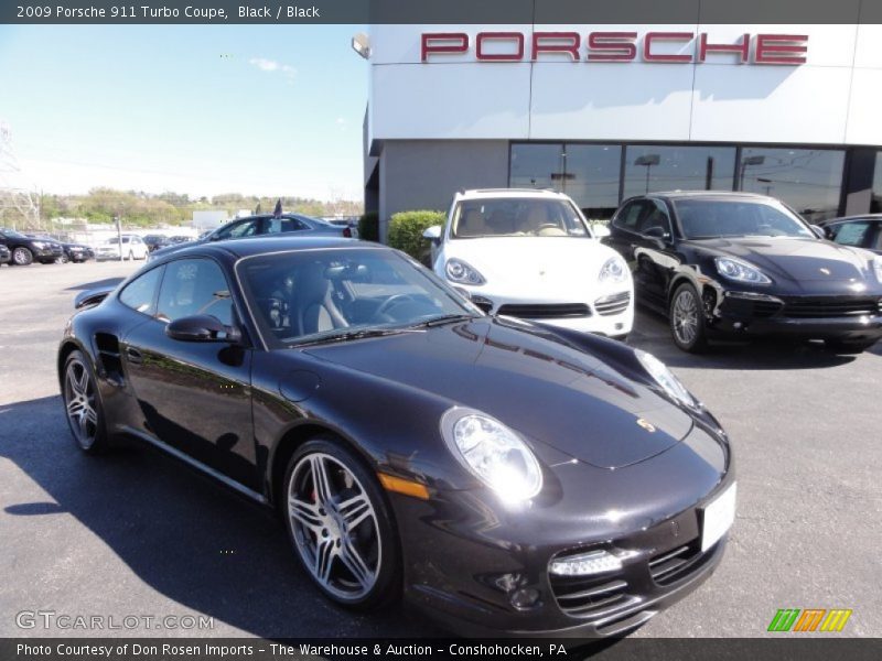 Black / Black 2009 Porsche 911 Turbo Coupe