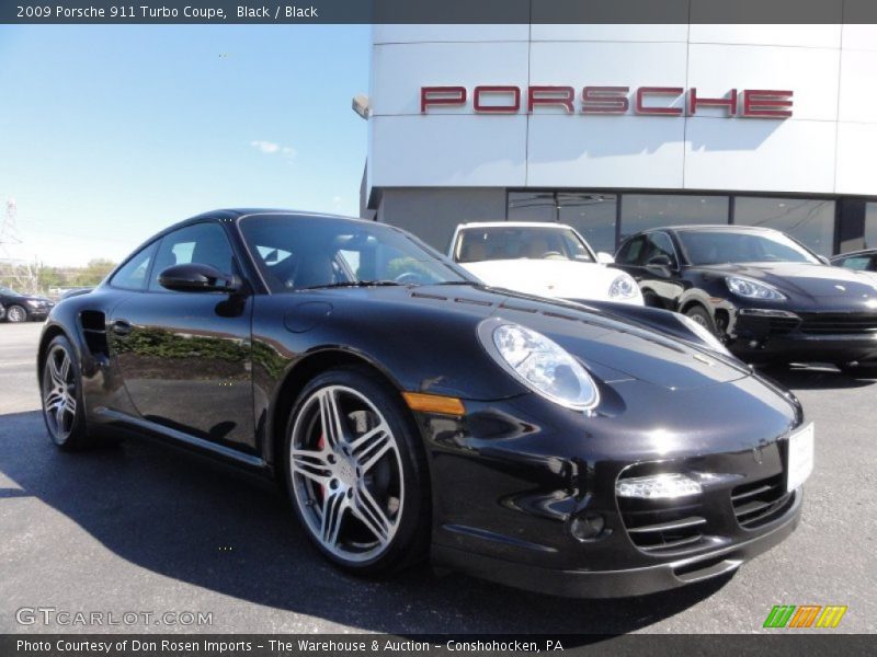 Black / Black 2009 Porsche 911 Turbo Coupe