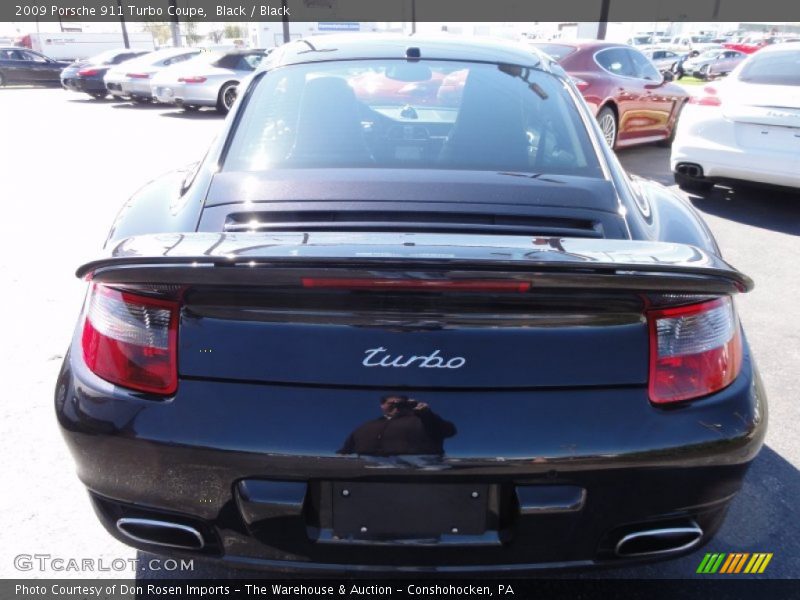 Black / Black 2009 Porsche 911 Turbo Coupe