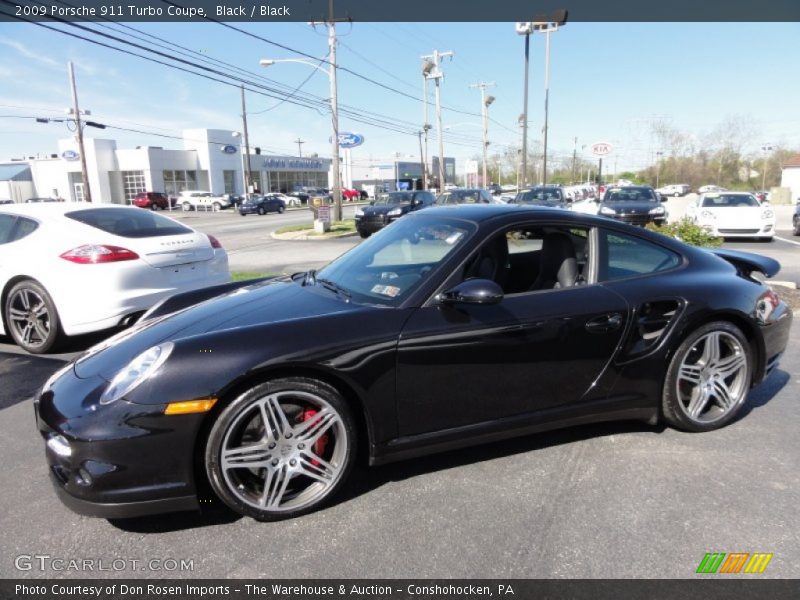 Black / Black 2009 Porsche 911 Turbo Coupe