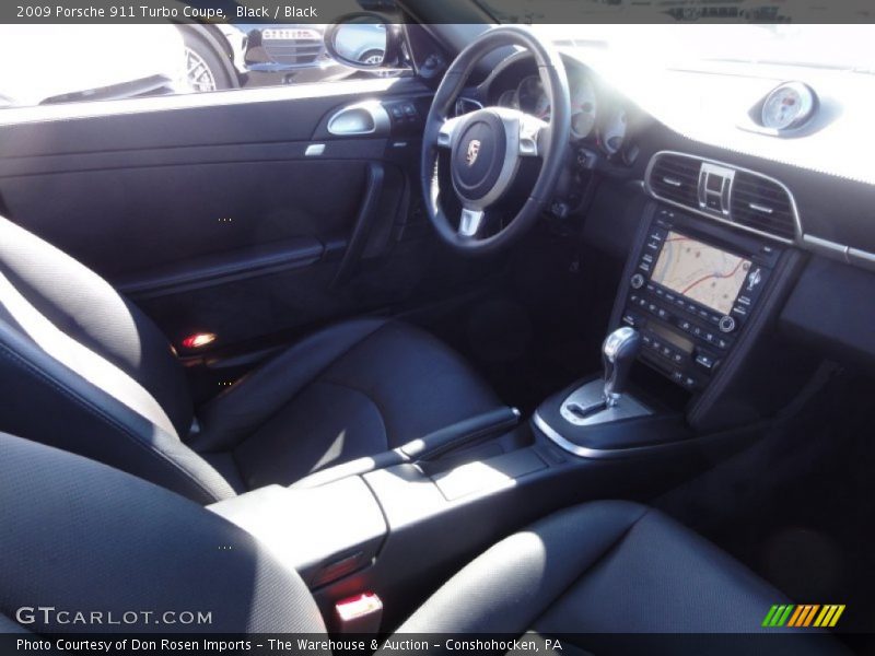 Black / Black 2009 Porsche 911 Turbo Coupe