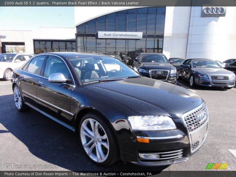 Phantom Black Pearl Effect / Black Valcona Leather 2009 Audi S8 5.2 quattro
