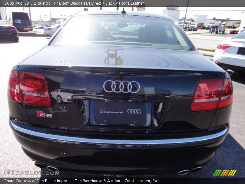 Phantom Black Pearl Effect / Black Valcona Leather 2009 Audi S8 5.2 quattro