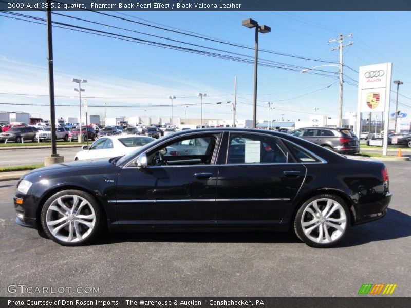 Phantom Black Pearl Effect / Black Valcona Leather 2009 Audi S8 5.2 quattro