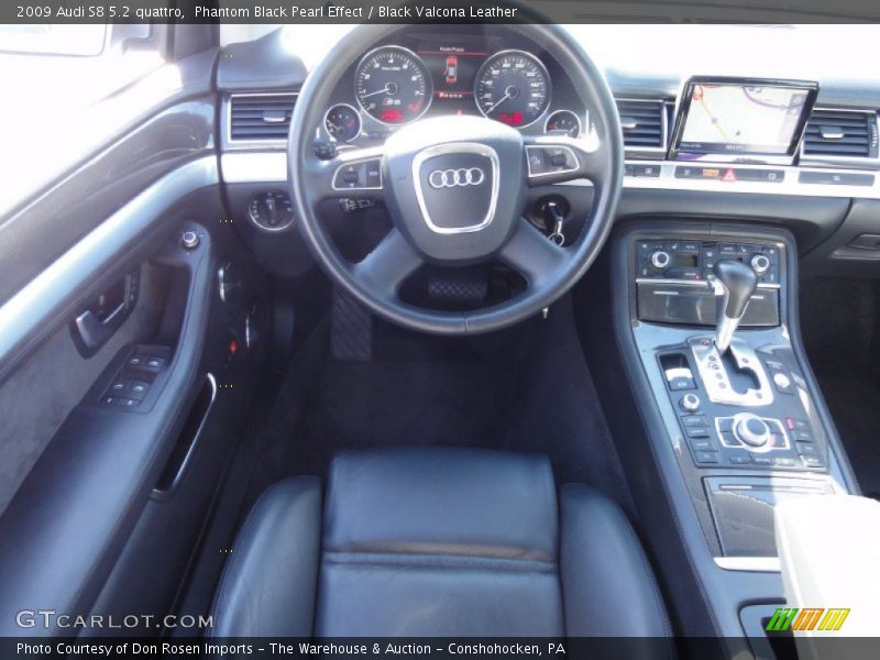 Phantom Black Pearl Effect / Black Valcona Leather 2009 Audi S8 5.2 quattro