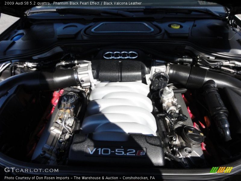 Phantom Black Pearl Effect / Black Valcona Leather 2009 Audi S8 5.2 quattro